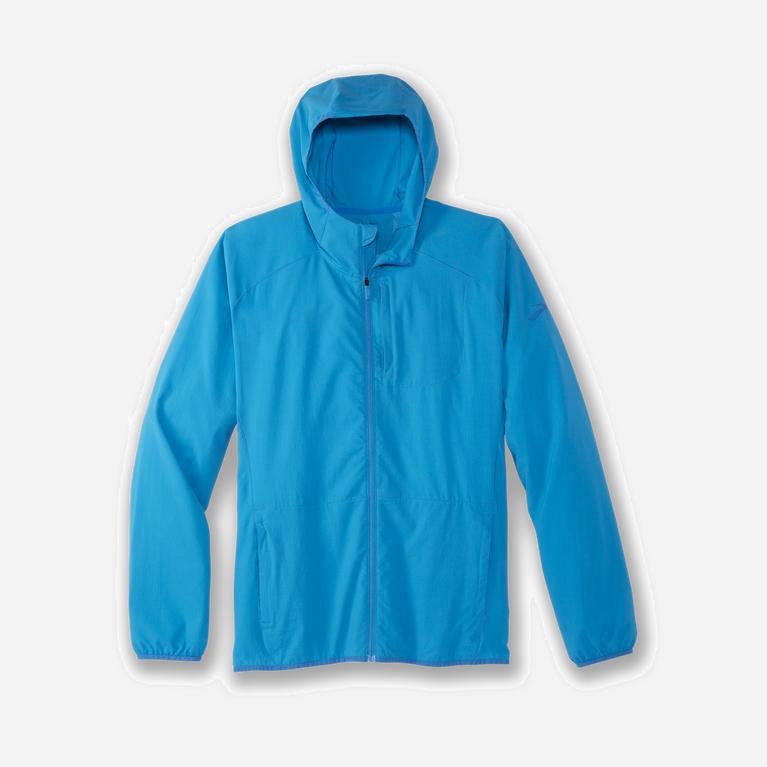 Brooks Canopy Israel - Men's Running Jackets - Electric Blue (36857-YQUG)